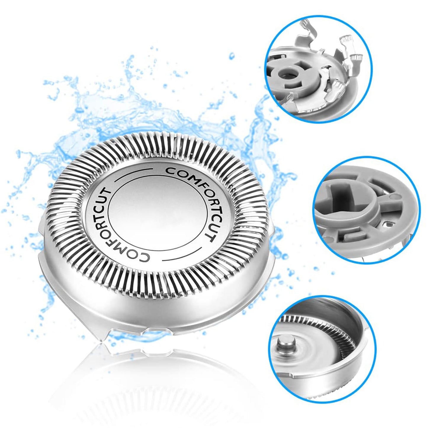 SH30 Replacement Heads for Philips Norelco Series 3000, 2000, 1000 Shavers and S738 Click and Style Fits The Following Models: S1150, S1015, S1100, S1560 Replacement Blades