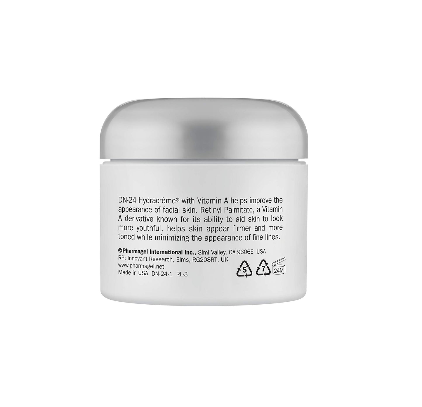 Pharmagel DN-24 Hydracrème - Intensive Vitamin Moisturizer - Day and Night Face and Neck Cream For Normal, Dry, and Aging Skin - 2 oz