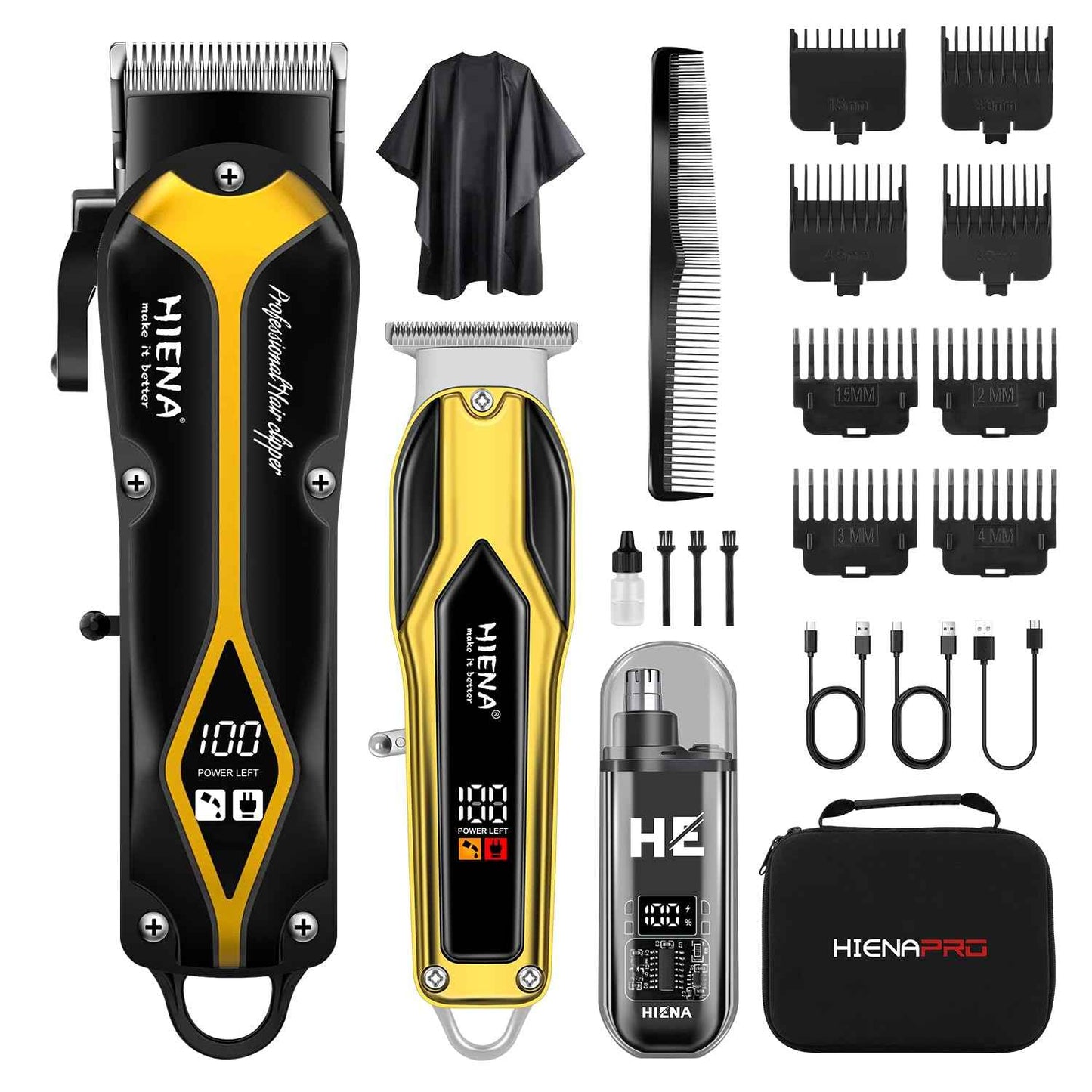 Professional Hair Clippers for Men, Electric Hair Clipper Set for Barber Kit ，Hair Clipper and Trimmer Set，Full Barber Clipper Set with LED Display Gifts for Men