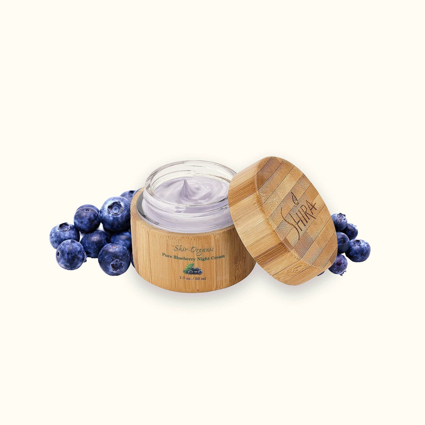 Shira Shir Organic Blueberry Night Cream for Nourished, Wrinkle-Free, Radiant Skin. Moisturizer Face Cream with Anti-Aging Formula keeps Skin Hydrated, Facial Skin Care Product 50ml (Pack of 2)