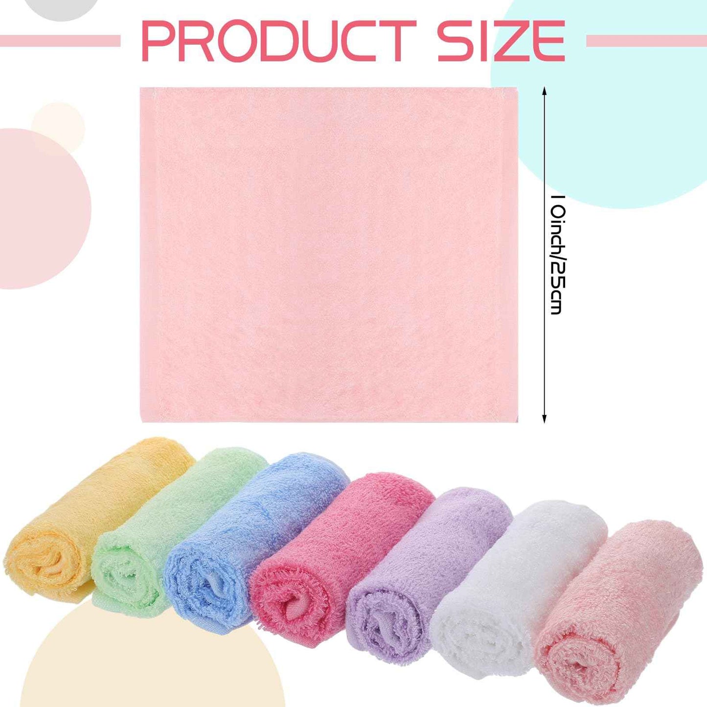 Newwiee 40 Pcs Wash Cloth Bulk Cotton Bath Hand Face Washcloths Soft Quick Drying Towel for Women Bathroom Washing Body Viscose Fiber Multipurpose Fingertip Rags(Multicolor,10 x 10 Inch)
