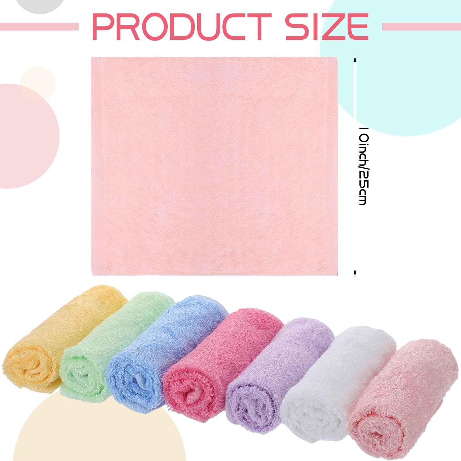 Newwiee 40 Pcs Wash Cloth Bulk Cotton Bath Hand Face Washcloths Soft Quick Drying Towel for Women Bathroom Washing Body Viscose Fiber Multipurpose Fingertip Rags(Multicolor,10 x 10 Inch)