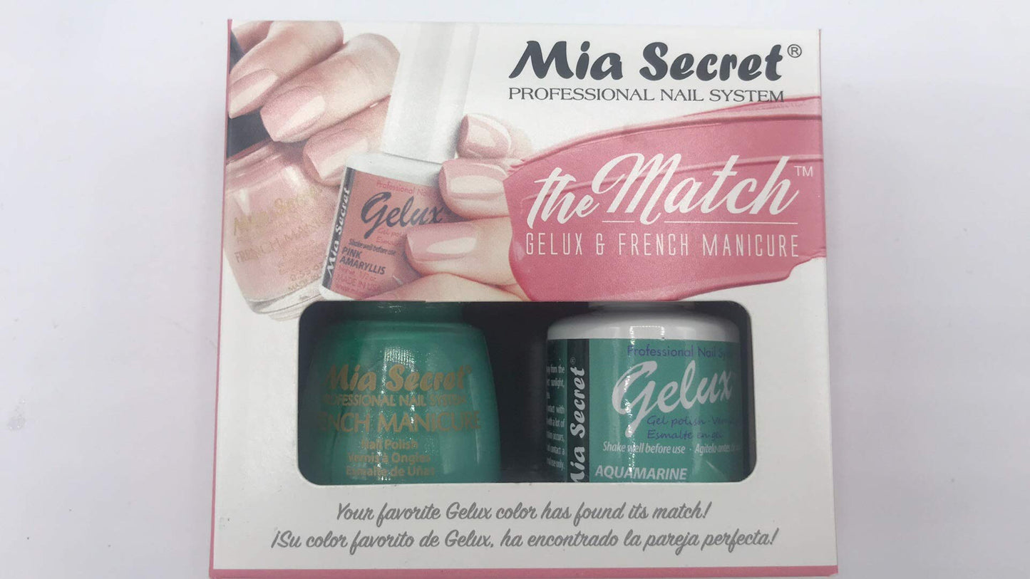 Mia Secret The Match Gelux UV GEL & Manicure Regular Nail polish 3 min Dry - Pick Your Color (AQUAMARINE)