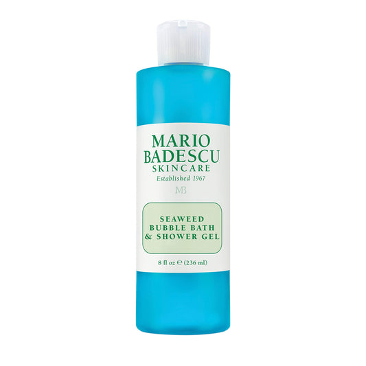 Mario Badescu Seaweed Bubble Bath & Shower Gel - 2-in-1 Daily Moisturizing Body Wash for Men and Women - Body Care Enriched with Marine-Like Fragrance - Revitalizes Skin from Head to Toe, 8 Fl Oz