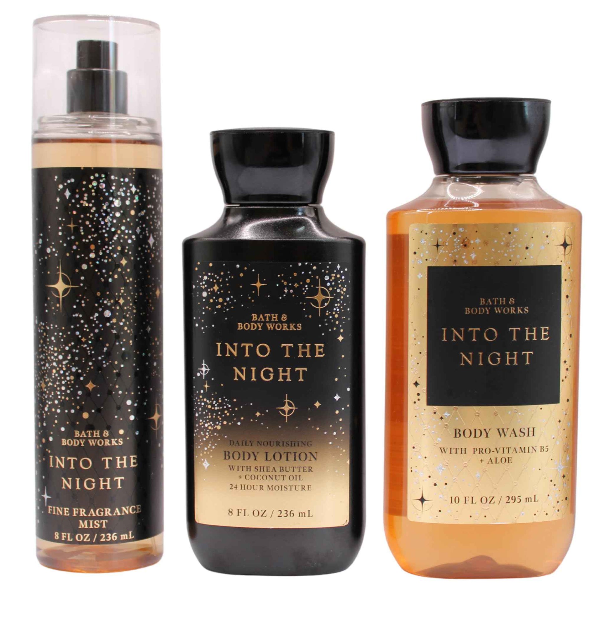 Into the Night - 3 pc Bundle - Daily Trio - Shower Gel, Fine Fragrance Mist & Super Smooth Body Lotion