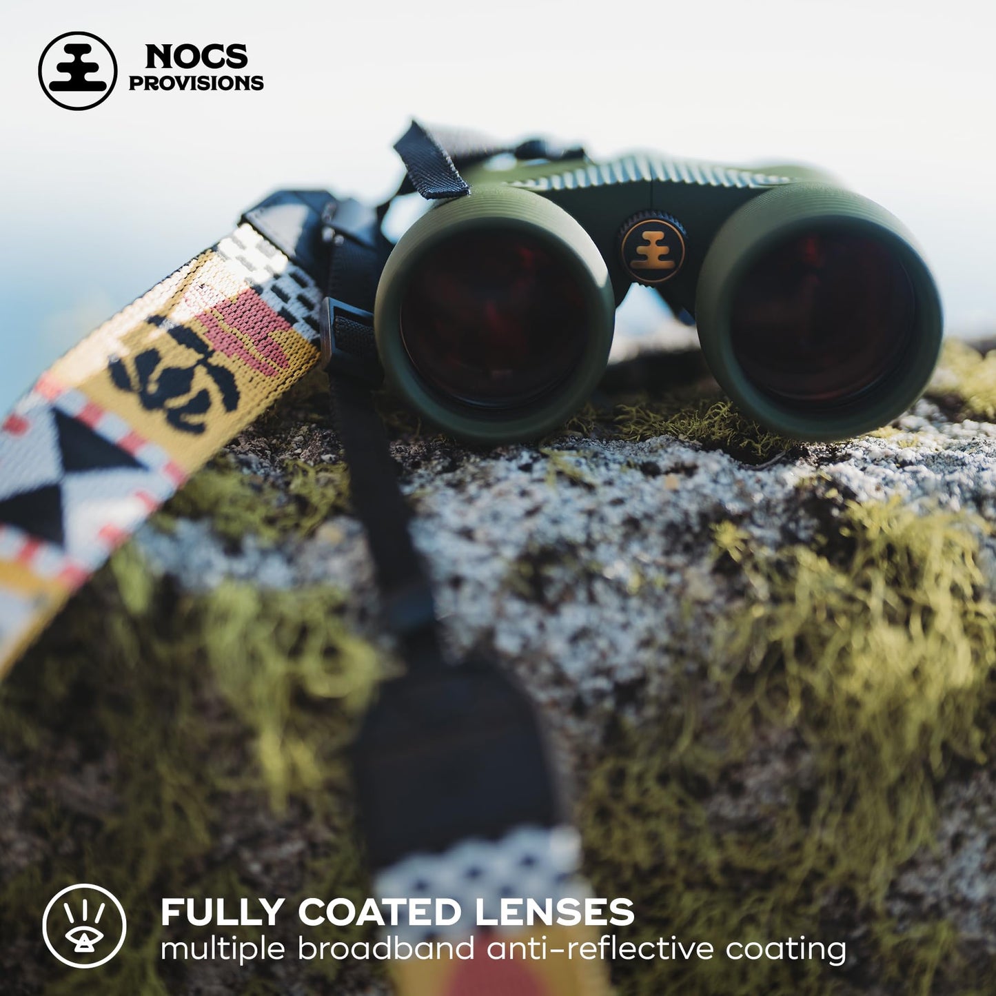 Nocs Provisions Pro Issue 8x42 Waterproof Binoculars, 8X Magnification, Phase Coated Bak4 Prism, Wide View Multi-Coated Lenses for Bird Watching, Wildlife Viewing & Stargazing - Canopy Green