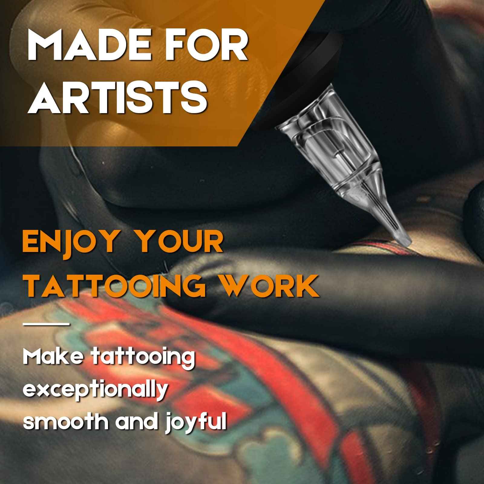 Tattoo Cartridge Needles - Ruicoo 100Pcs Mixed Tattoo Cartridge Needles Standard 5RL 7RL 9RL 5RS 7RS for Tattoo Artists and Tattoo Kit