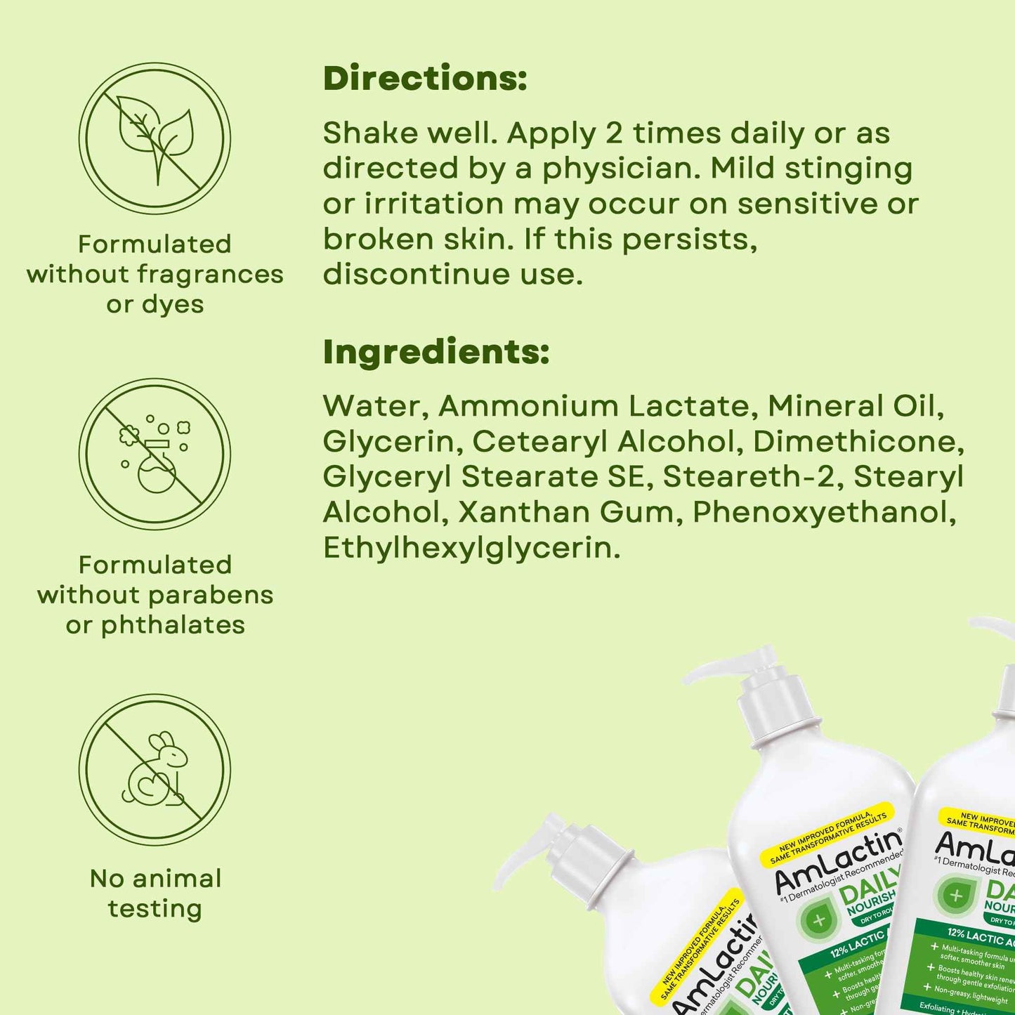 AmLactin Daily Nourish 12% - 14.1 oz Body Lotion with 12% Lactic Acid - Exfoliator and Moisturizer for Dry Skin (Packaging May Vary) (Pack of 2)