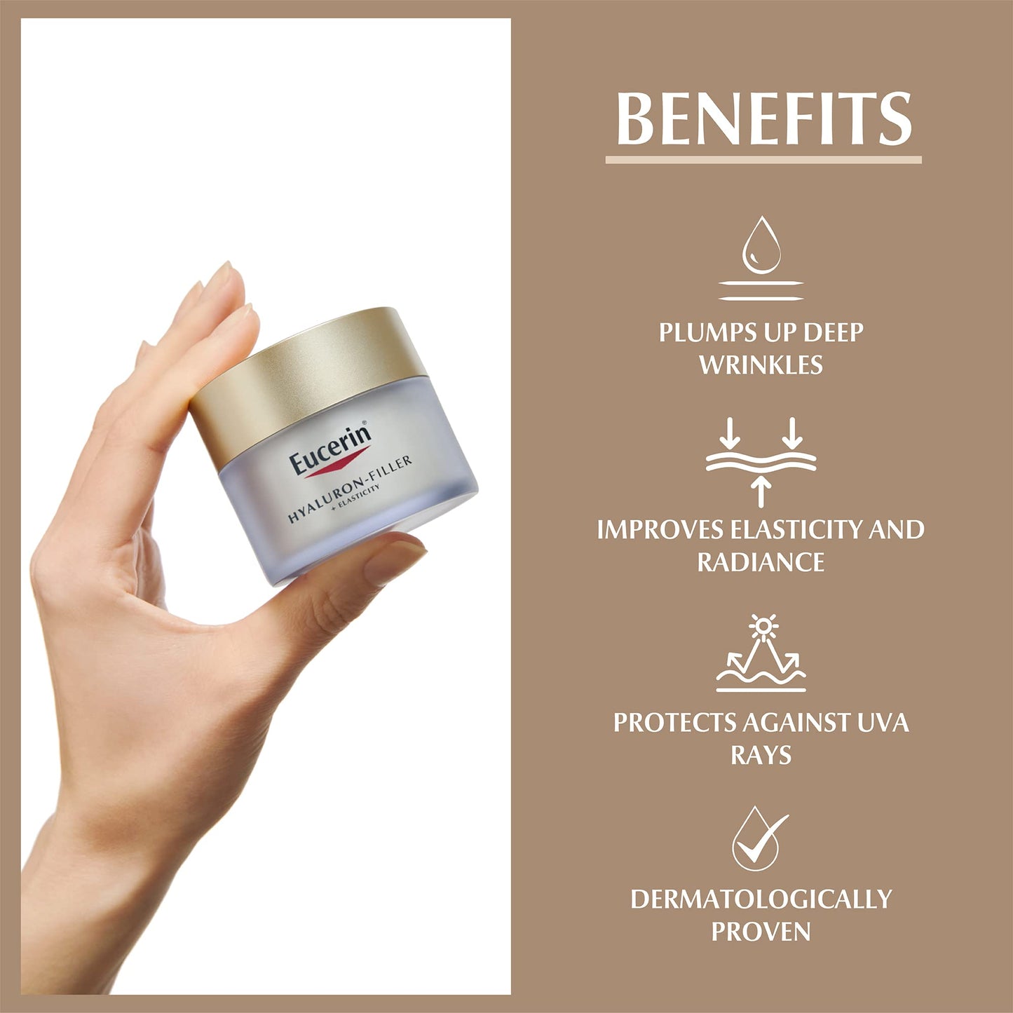 Eucerin Hyaluronic Acid Night Cream 50ml - Anti-Aging Moisturizer for Mature Skin