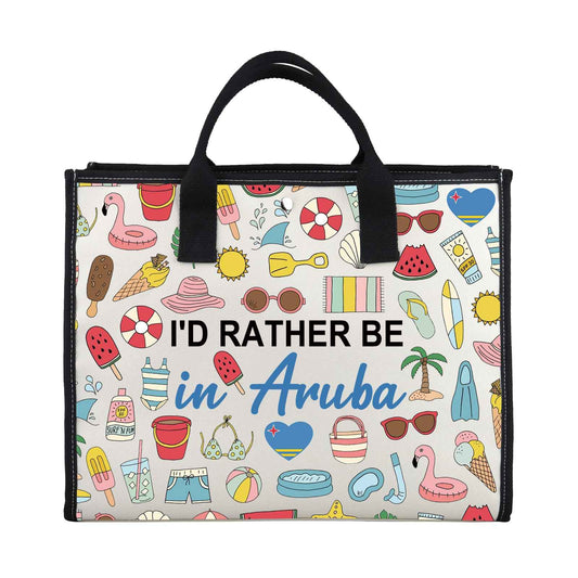 G2TUP Aruba Lover Gift I'd Rather Be in Aruba Makeup Bag Aruba Trip Cosmetic Bag Aruba Souvenirs Gift Aruba Travel Gift (Be in Aruba TT)