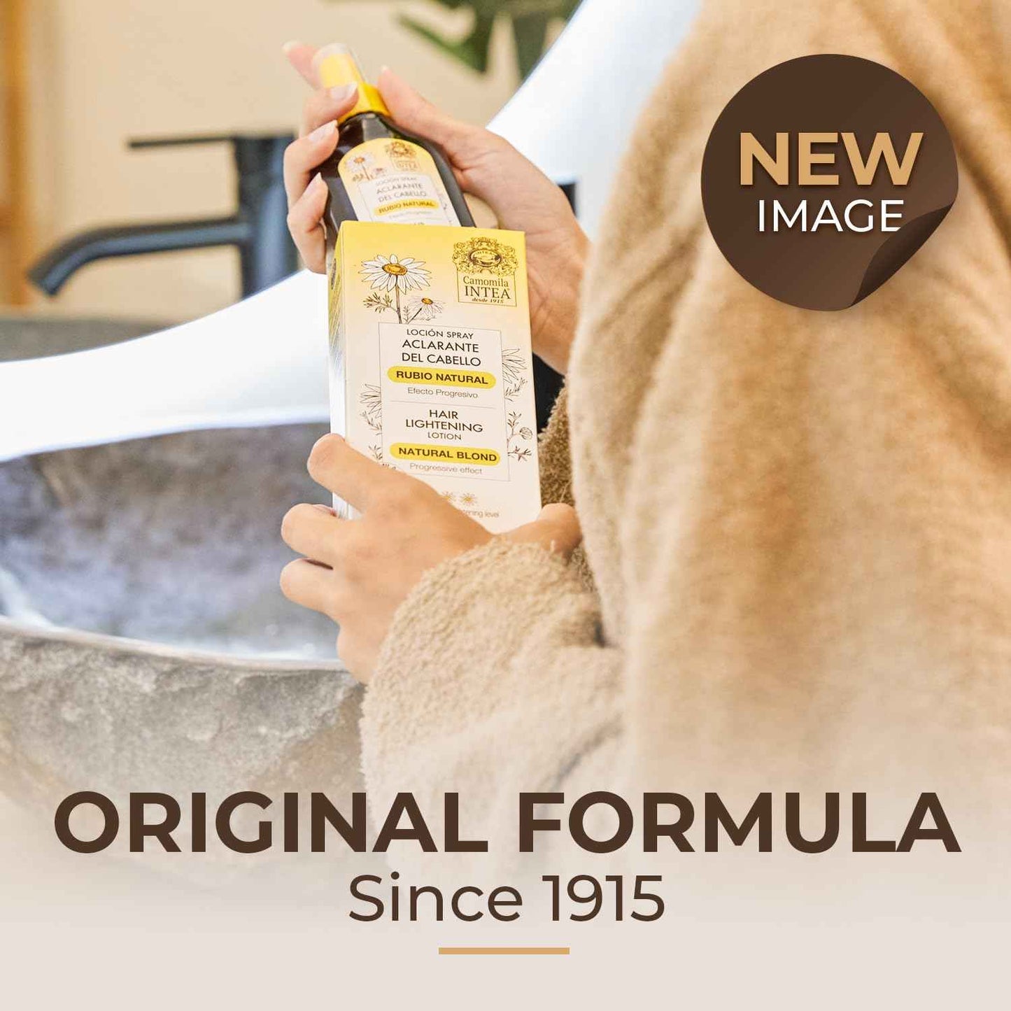 Camomila Intea Blonde Spray – Chamomile Hair Lightener with Gentle Color – No Ammonia or Parabens – 3.4oz