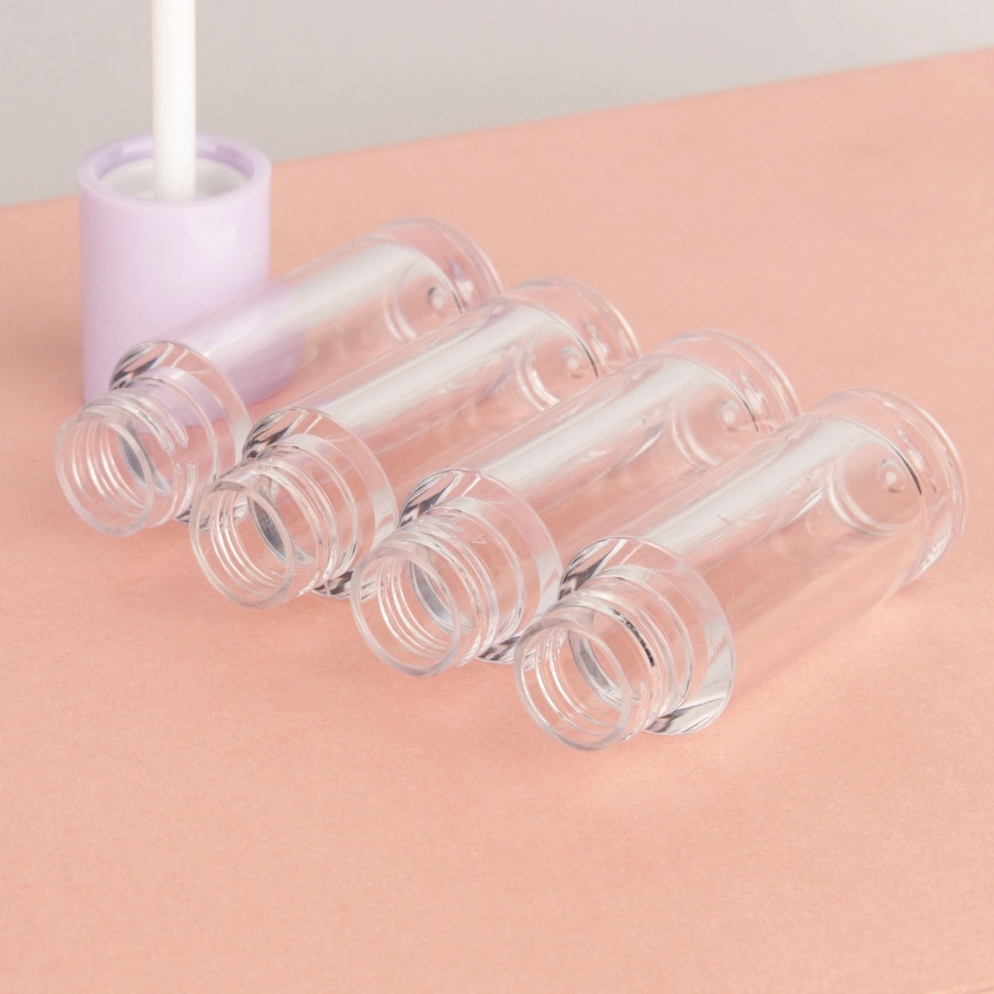 COSIDEA 40PCS Empty Purple Mini Lip Gloss Tubes 2.5ml 0.08 OZ lipgloss Tube with Wand Applicator for Lip oil tint bottles container