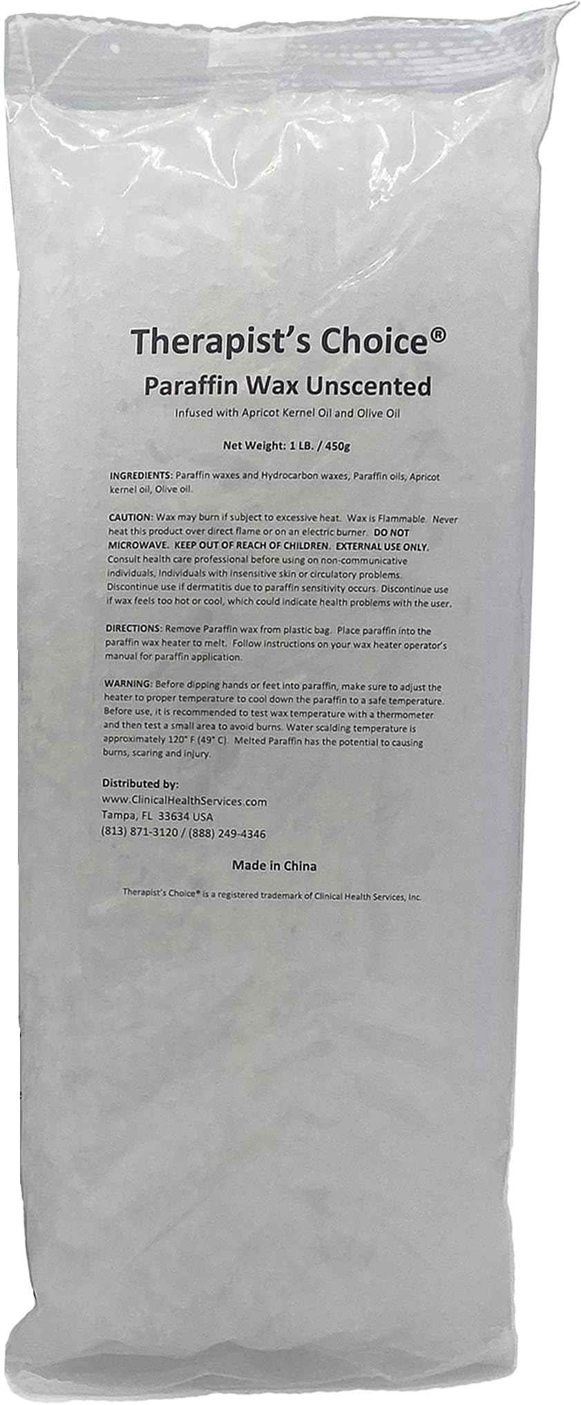 Therapist’s Choice Paraffin Wax Refill, Fragrance Free, Six 1-Pound Paraffin Blocks, Non-Greasy, Moisturizing for Soft & Healthy Skin, Unscented, 6 Pounds