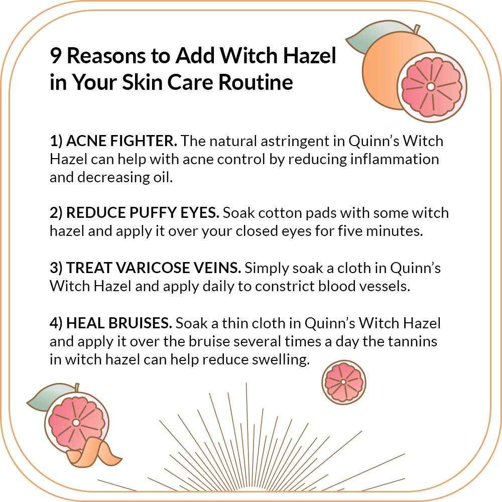 Quinn’s Alcohol Free Witch Hazel Pink Grapefruit & Orange Rind 16 oz. & Quinn’s Alcohol Free Witch Hazel Cucumber & Mint 16 oz.