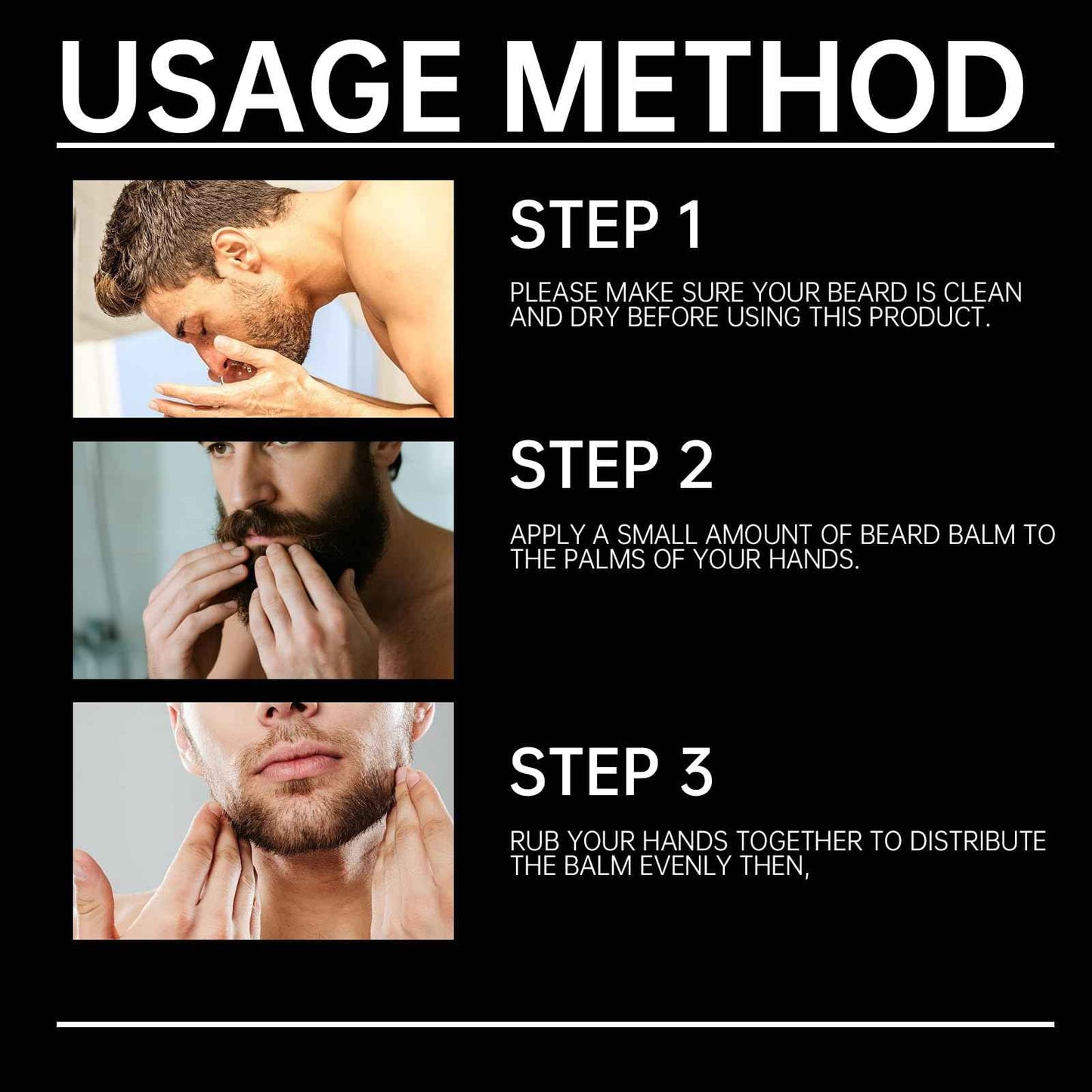 Estimulante Para Barba – Bálsamo de Crecimiento Ultra Potente, Barba Crema, Beard Growth Balm, Moisturizes & Strengthens Beard, 100 ml / 3.5 oz(3PC)