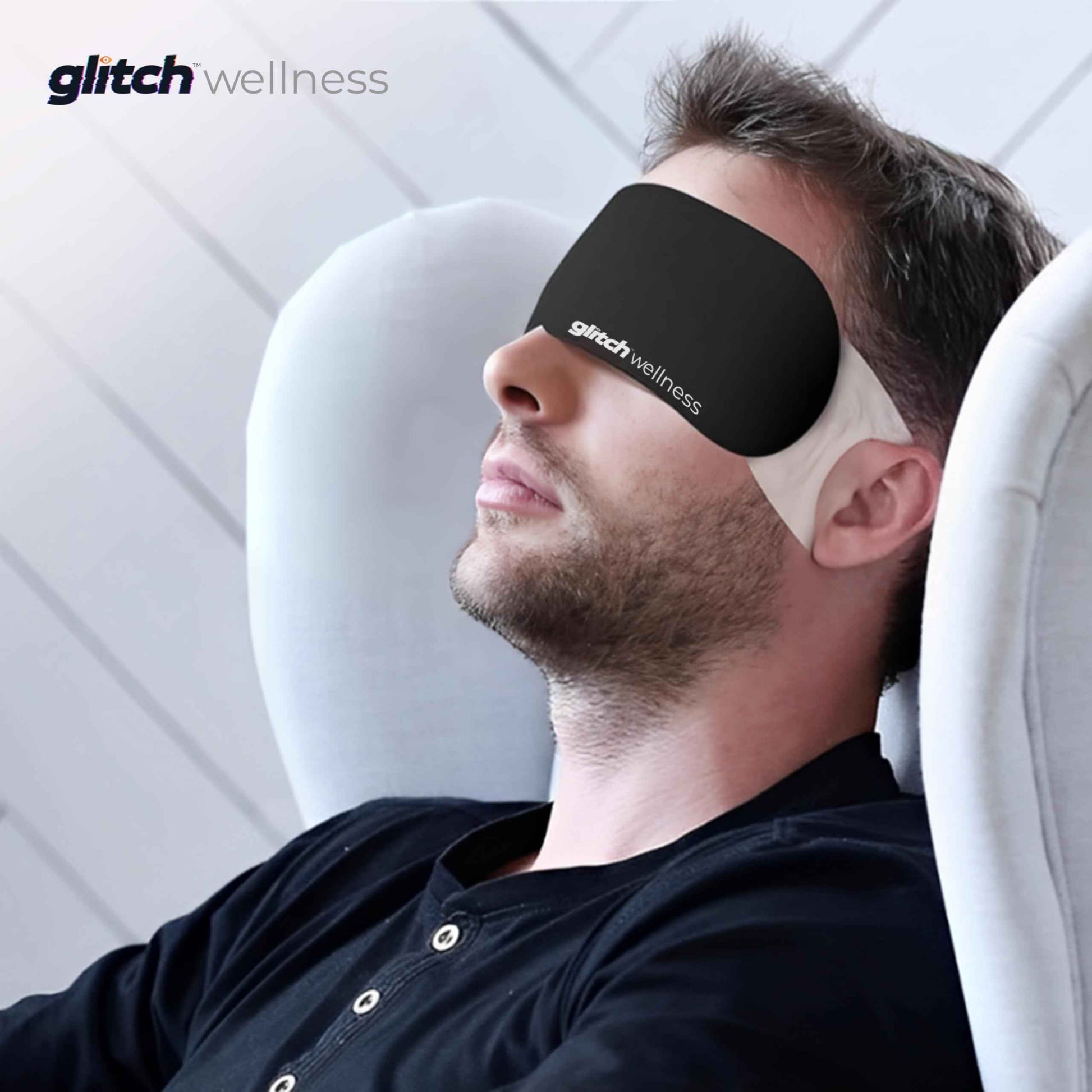 Glitch Self Heating Eye Mask - Steam Eye Mask for Dry Eyes, Soothing Relief, Stress Reduction - Disposable Warm Eye Compress Moist Heat