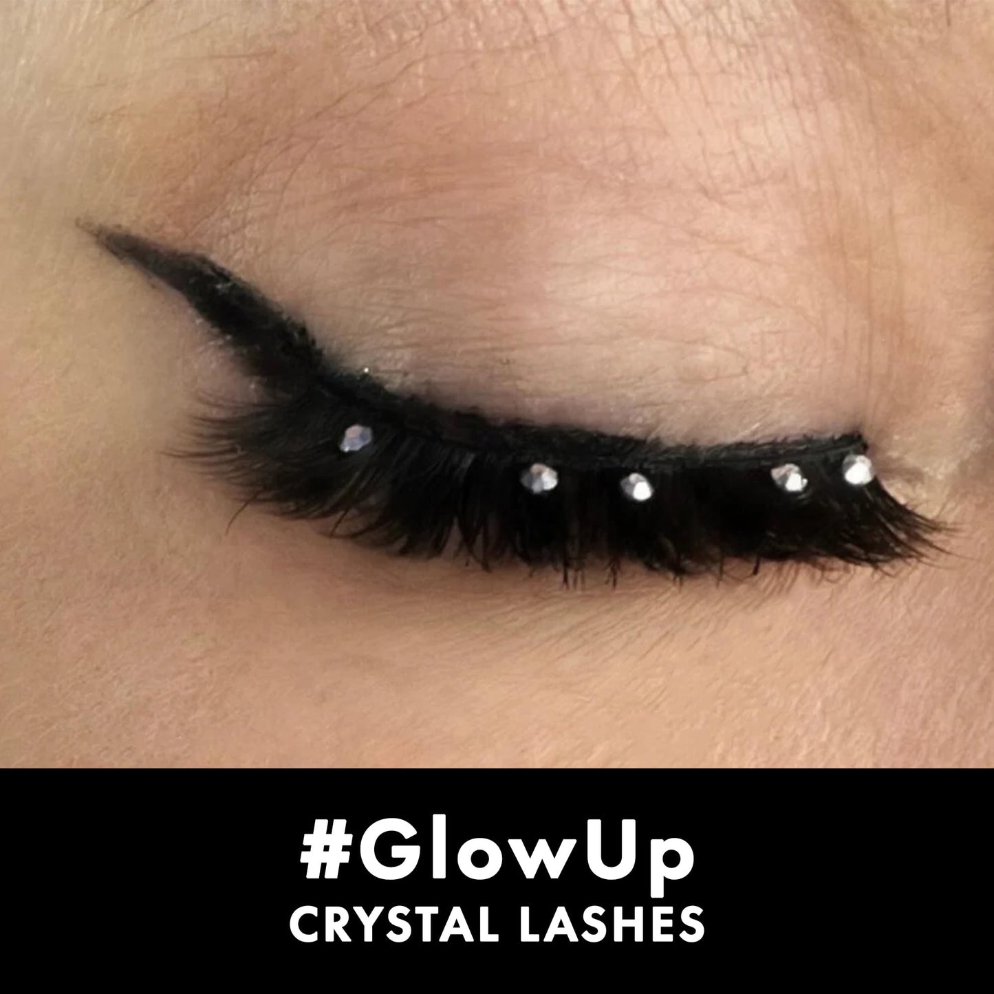 Gerard Cosmetics #GlowUp #Lashes | Rhinestone Eyelashes for a Full and Flirty Look | Perfectly Curled False Lashes For Glasses Wearers | Cruelty Free & Vegan (1 Pair)