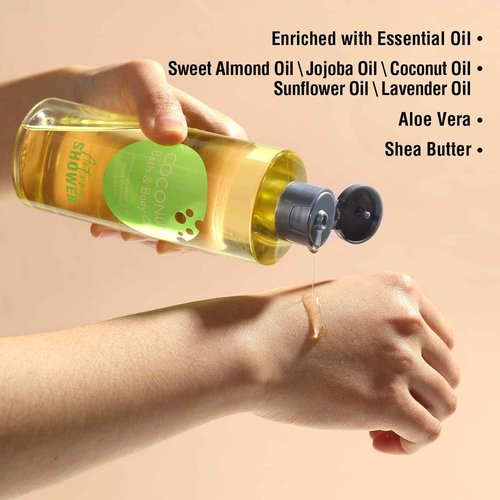 Autumn Shower Bath and Body Oil Body Oil with Sweet Almond Jojoba and Shea Butter, Lavender & Coconut Shower Oils Mother's Day Gift for Women Dry Skin 17.6 fl oz (Pack of 2)