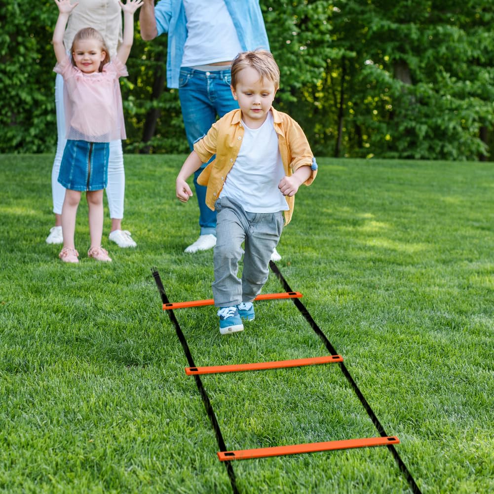 GHB Pro Agility Ladder 2 Pack Agility Training Ladder Speed 12 Rung 20ft with Carrying Bag