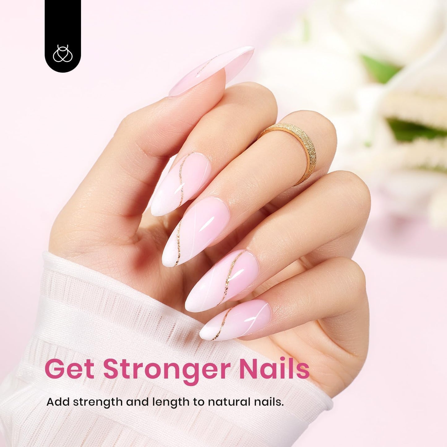 Beetles Builder Gel Polish 7 in 1 Builder Strengthener Gel 6 Colors Nude Pink Milky White Brown Hard Gel Nail Extension Gel for Nail Art Design