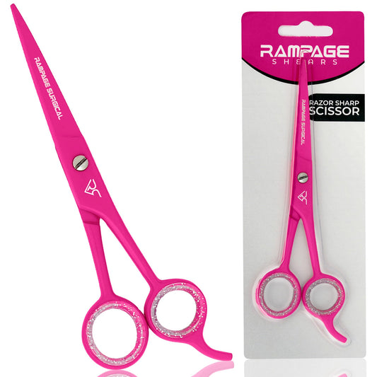 Professional Hairdresser Scissors 6.5" Inch Pink Hair Cutting Shears Japanese Stainless Steel Salon Barber Scissors (Barber Scissors, Japanese, B-4)