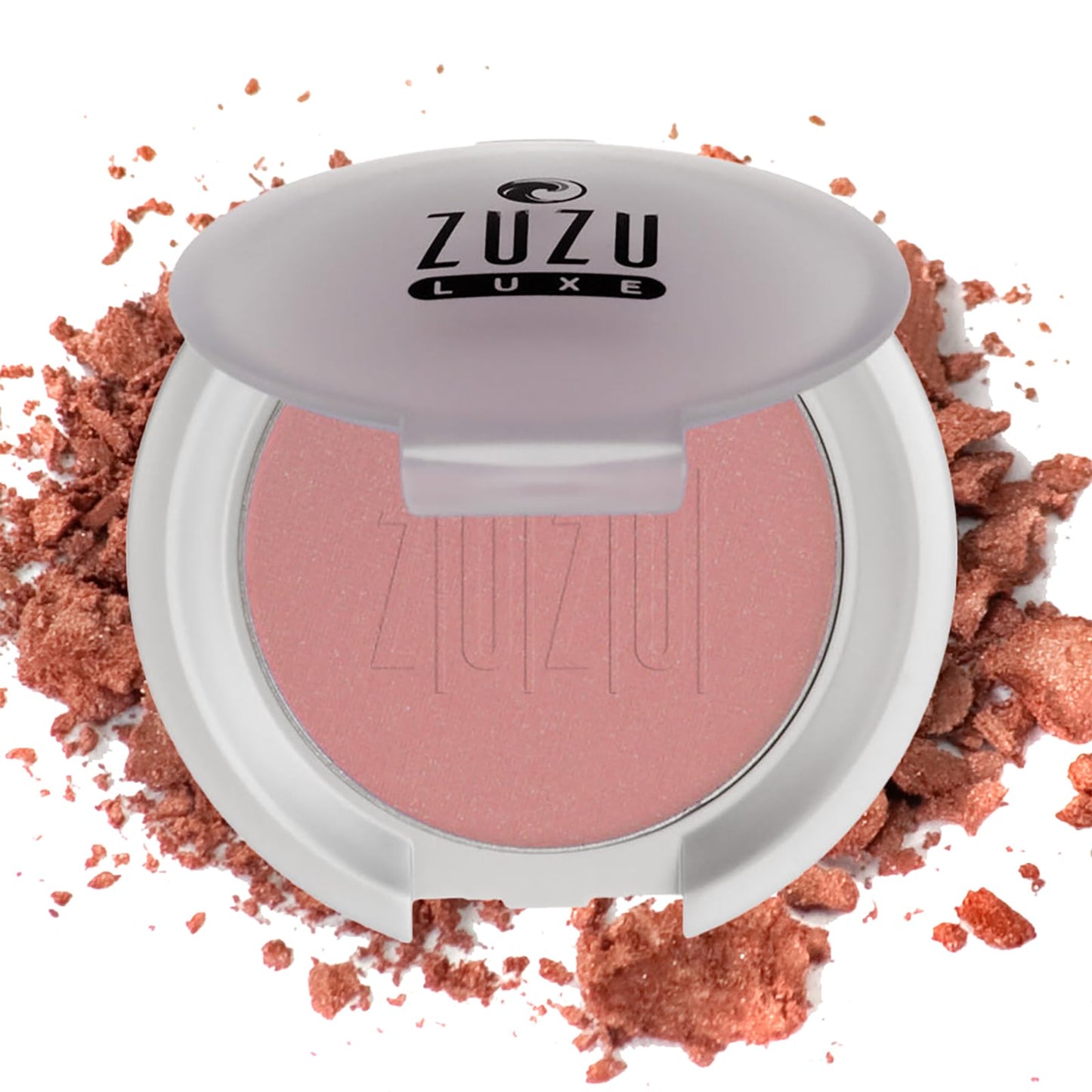 ZUZU LUXE Mineral Blush (Fascination - Lightly Toasted Cinnamon/Warm Shimmer), Natural, Paraben Free, Vegan, Gluten-free, Cruelty-free, Non GMO, 0.1 oz