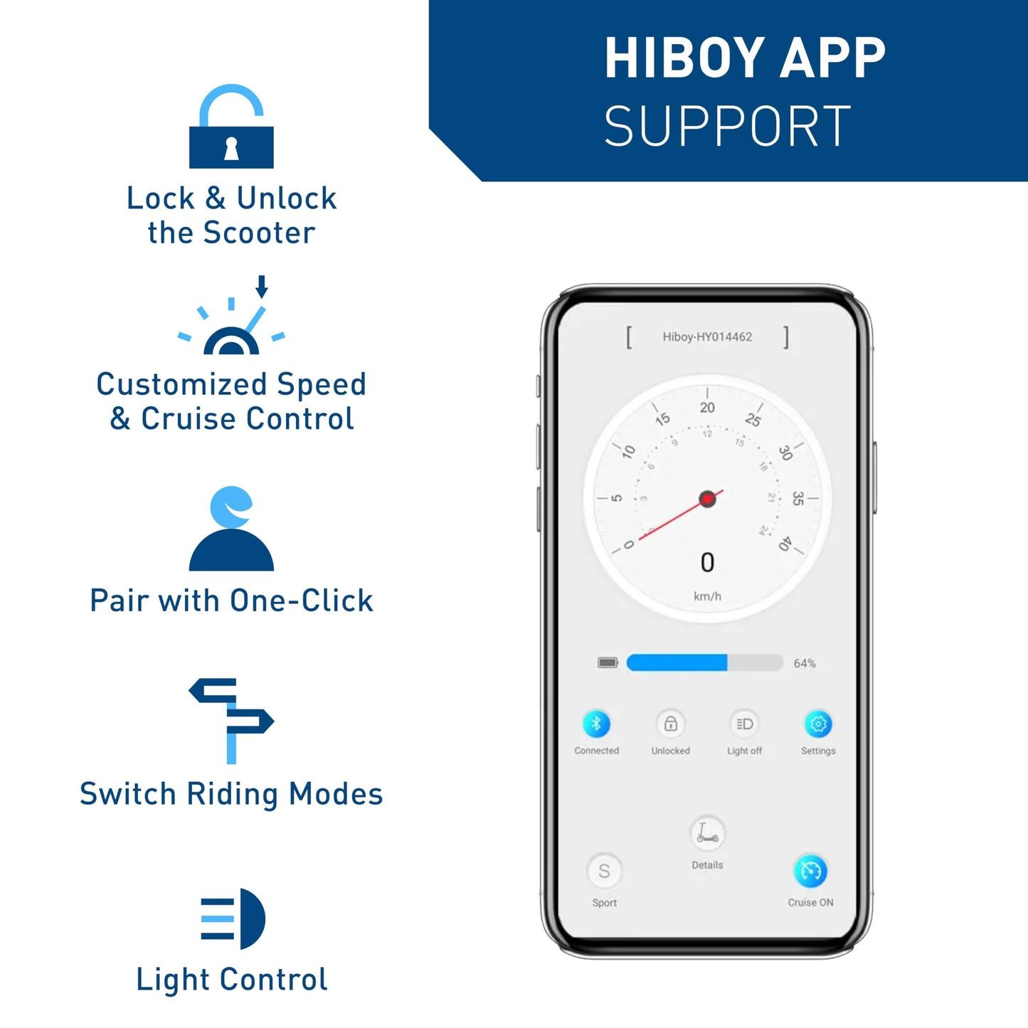 Hiboy S2 Electric Scooter - 8.5" Solid Tires - Up to 17 Miles Long-Range & 19 MPH Portable Folding Commuting Scooter for Adults with Double Braking System and App (S2)