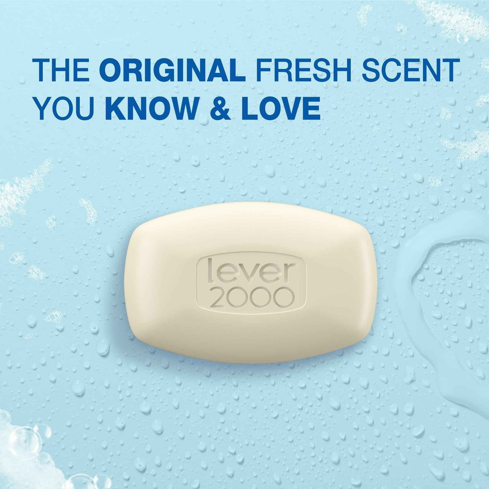Lever 2000 Original Bar Soap, Trusted Clean for Hands and Body, 8 Bars, 3.75 oz Each (Pack of 2)