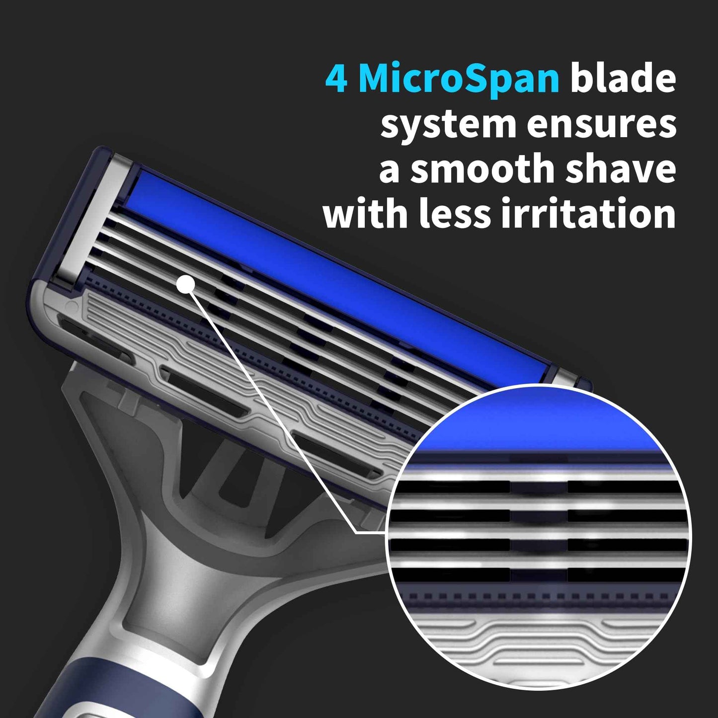 DORCO Pace Pro 4 Disposable Razors, 9 pack - Long Lasting 4 Blade Technology with a Precision Trimmer, Safety Guard Bar, Pivoting Head and Non-Slip Rubber Handle (9 Razors)