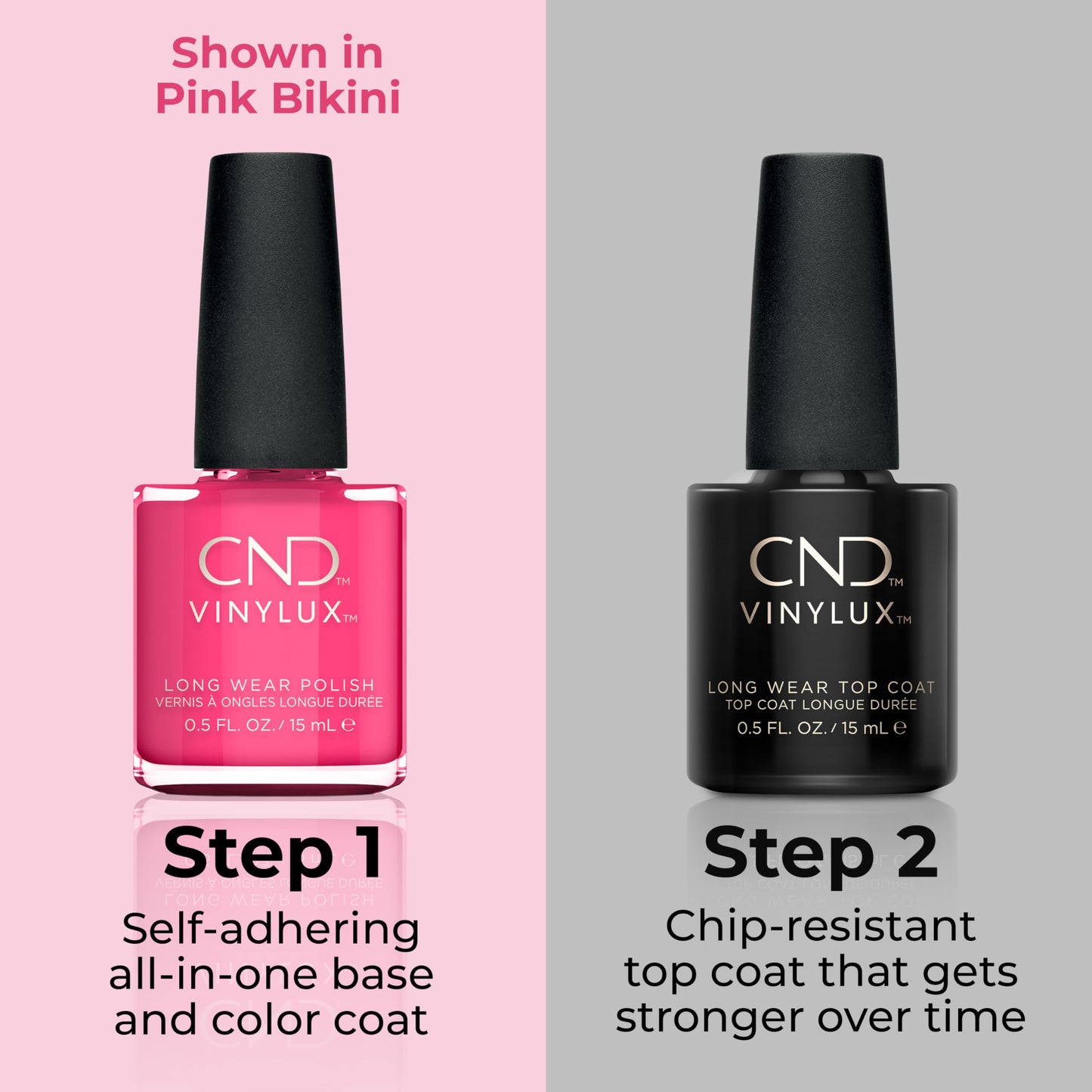 CND Vinylux Longwear Pink Nail Polish, Gel-like Shine & Chip Resistant Color, Be Demure, 0.5 fl. oz