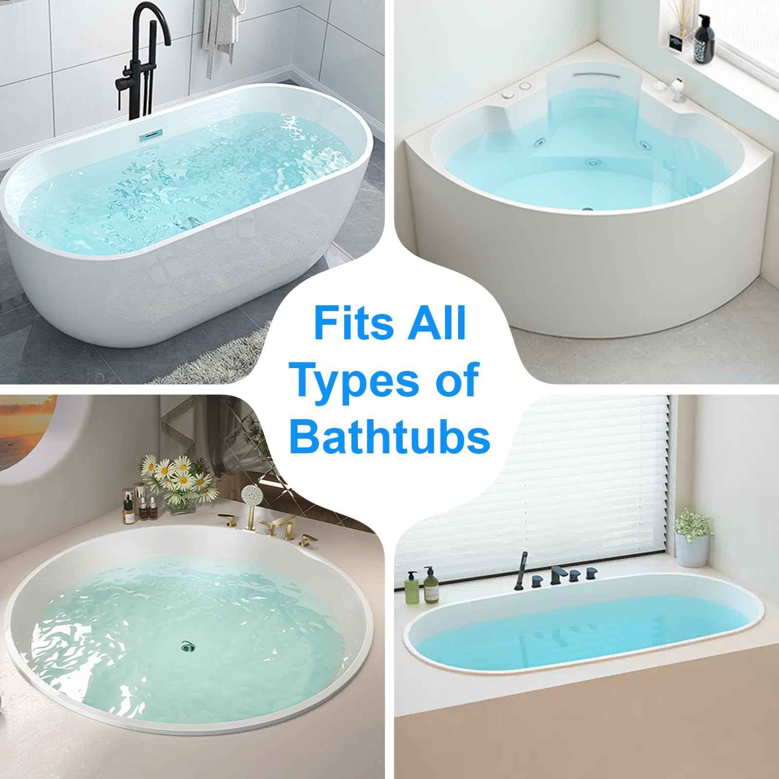 Non Slip Bath Pillows for Tub, 10 Enhanced Suction Cup Bath Pillow for Women Relaxing, Bath Tub Pillows for Head and Neck, Bath Pillow Luxury Bathtub Pillow, Spa Bathtub Pillow for Soaking Tub