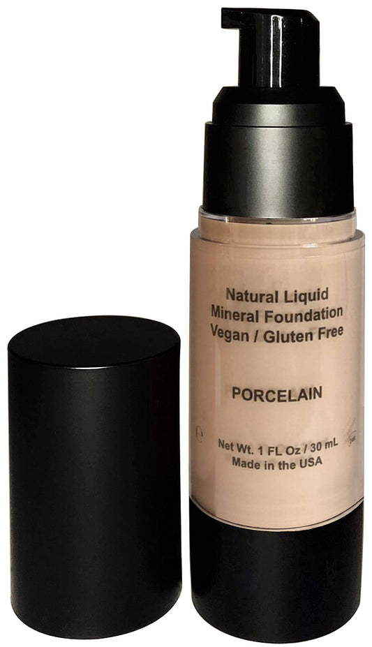 Mom's Secret 100% Natural Foundation, Organic, Vegan, Aloe Based, Natural Sun Protection, Gluten Free, Cruelty Free, Made in the USA, 1FL Oz. (Porcelain)