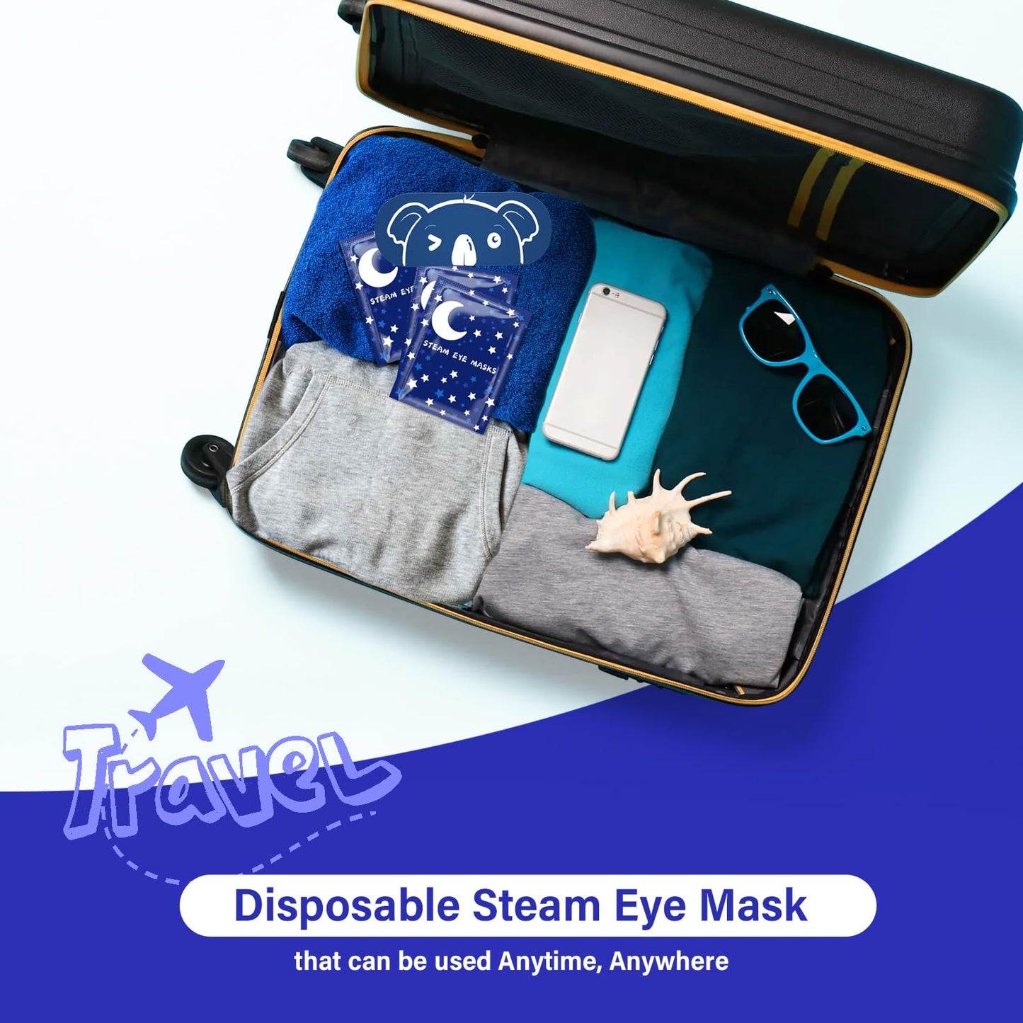 20 Packs Men's Steam Eye Mask,Heated Eye Mask for Dry Eyes Dark Circles Puffy Eyes,Disposable SPA Warm Compress,Travel Essentials & Relaxation Gifts for Men|Teacher|Dad|Boyfriend|Family(Unscented)