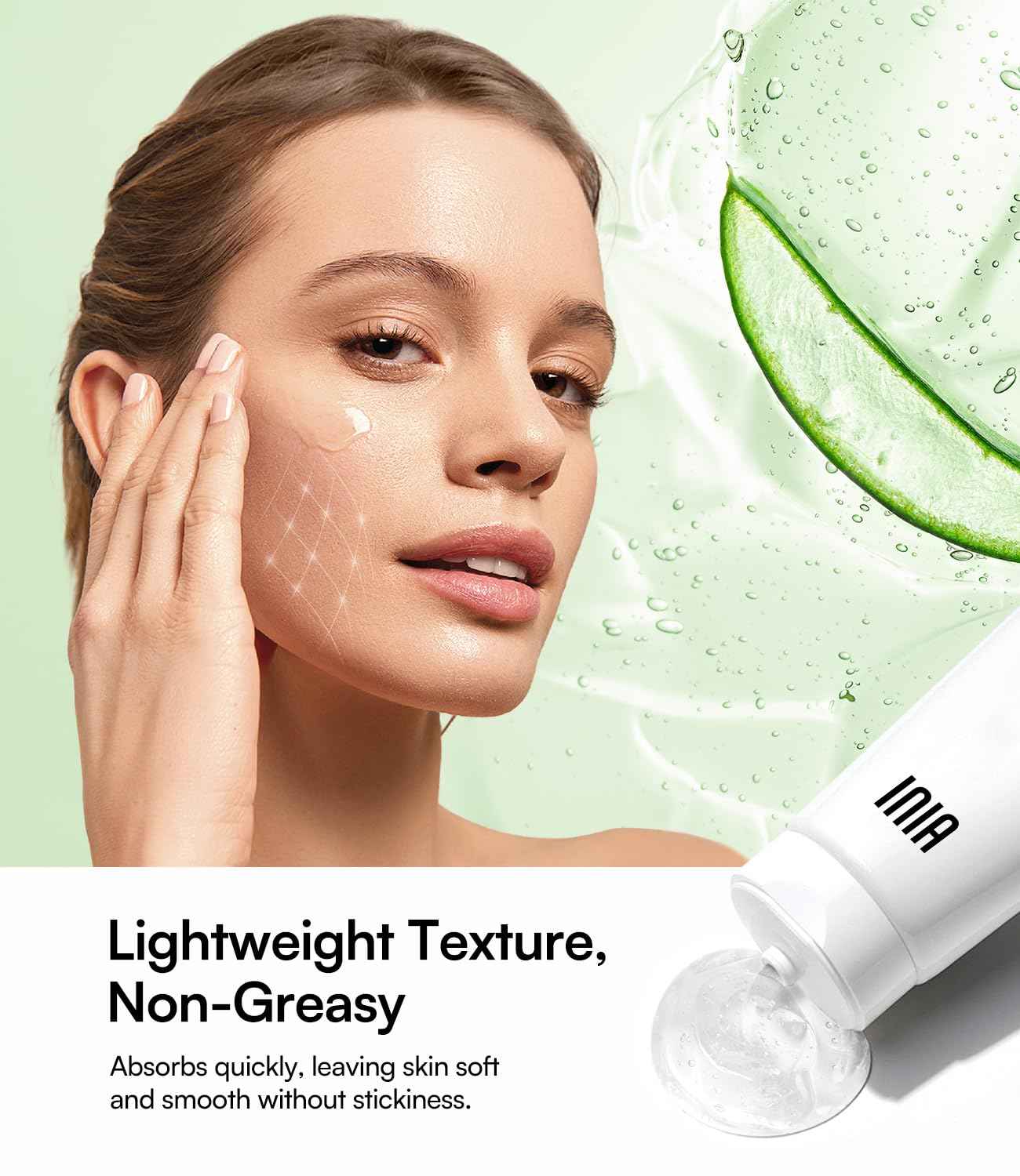 INIA Conductive Gel for Facial and Body Skin Care Machines – Hydrating Gel Primer with Hyaluronic Acid for Women and Men, 35.2 Fl Oz