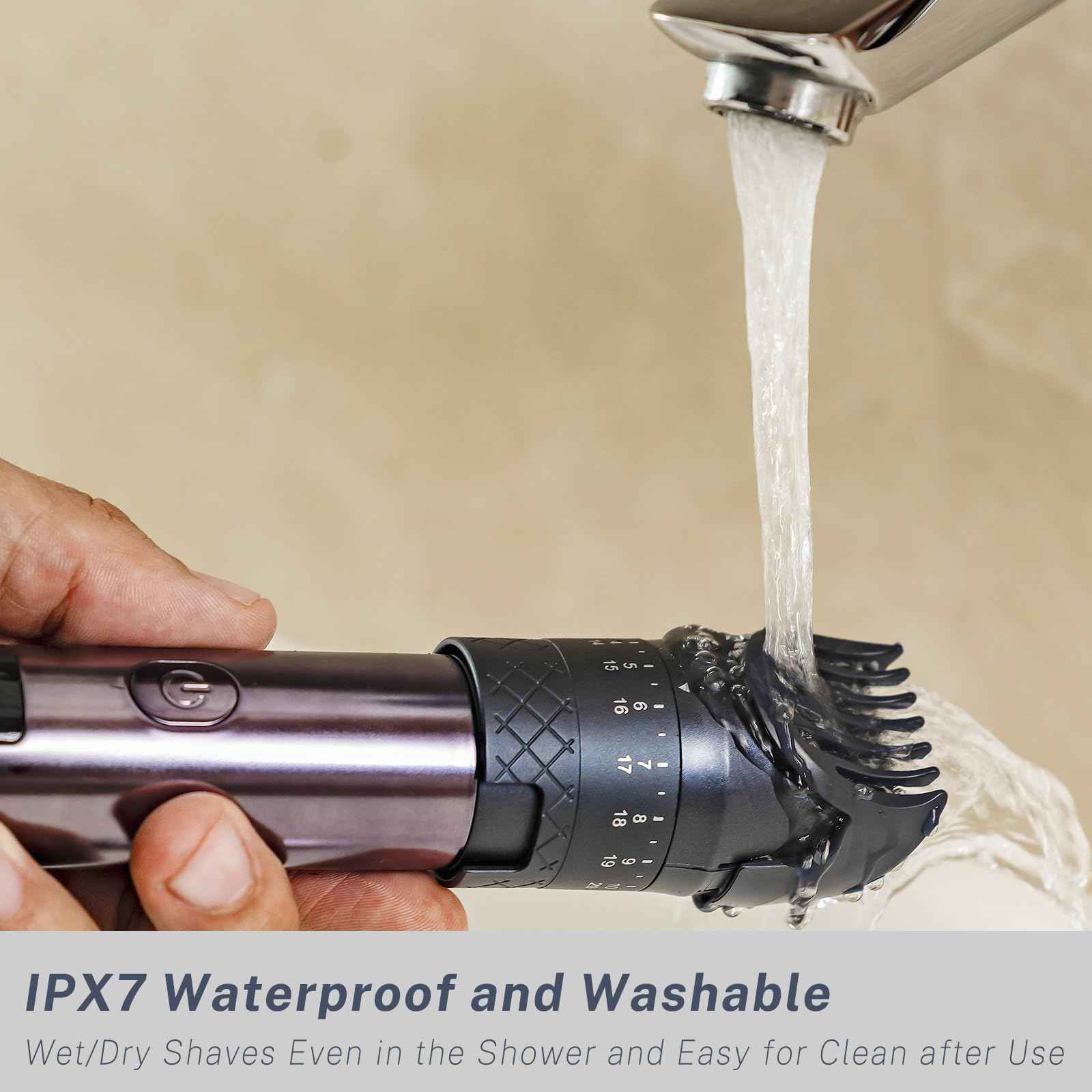 Beard Trimmer for Men, Electric Razors and Hair Clippers Set, Precision Dial Adjustable 20 Settings, All-in-One Shaving Kit for Mens Face Head Nose Body, IPX7 Waterproof Wet/Dry, USB-C Charge Dock