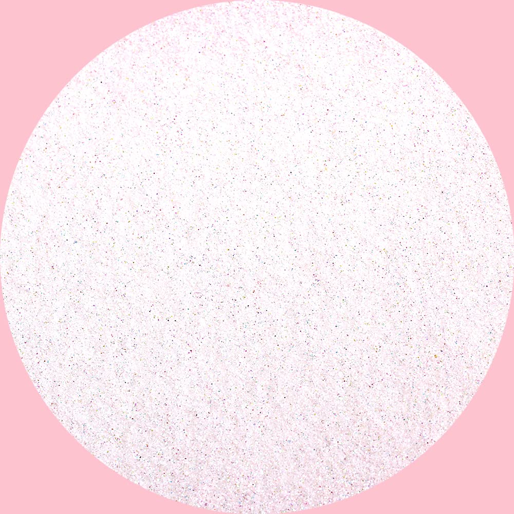 150g Extra Fine Iridescent Glitter, Craft Glitter Powder, Rainbow Polyester Glitter for Resin, Cosmetic Glitter for Body Face Eye Makeup, Nail Arts, Glitters for Tumblers Painting Arts (Snow White)