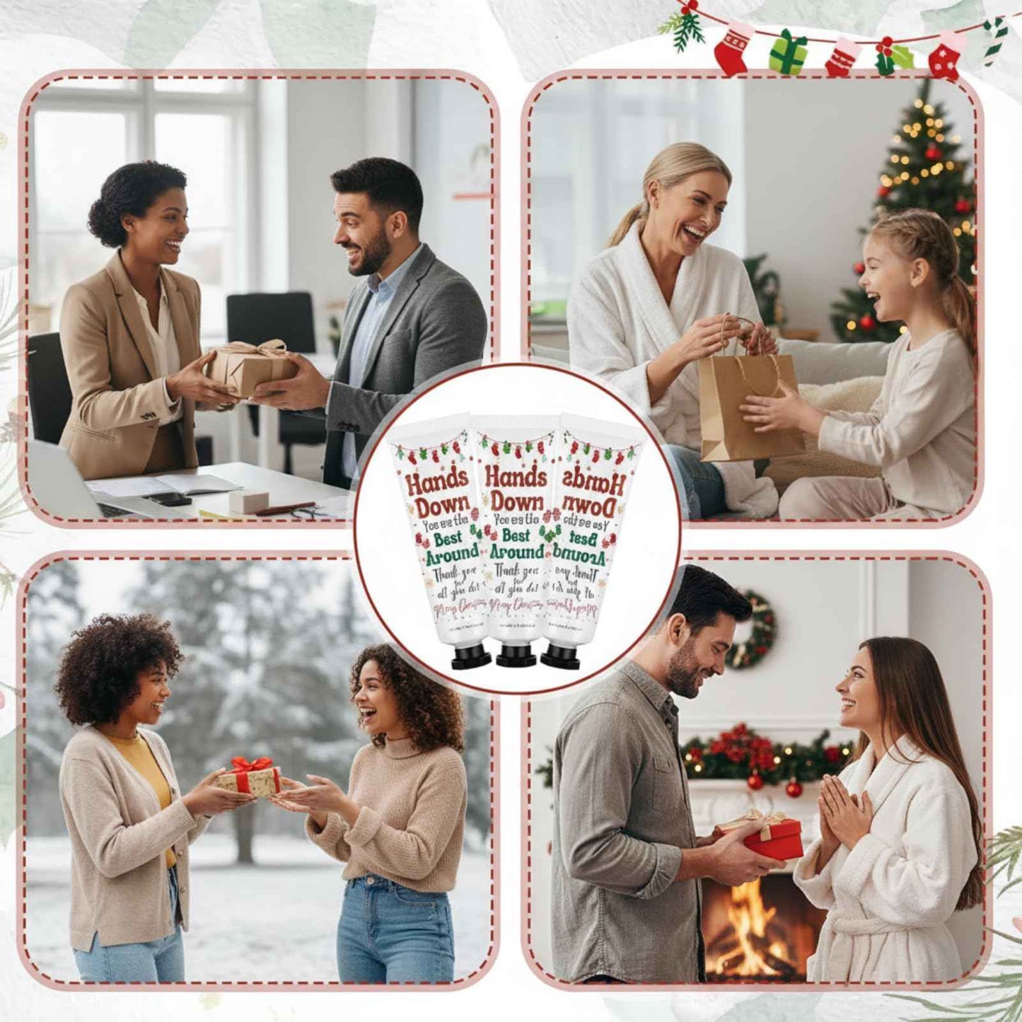 Loopeer 24 Pcs Christmas Hand Cream Set Bulk Mini Lotion Gift for Women, Beauty Advent Calendar 2025 Travel Size Hand Lotion for Dry Cracked Hands, Xmas Stocking Stuffer for Mom Employee Coworker