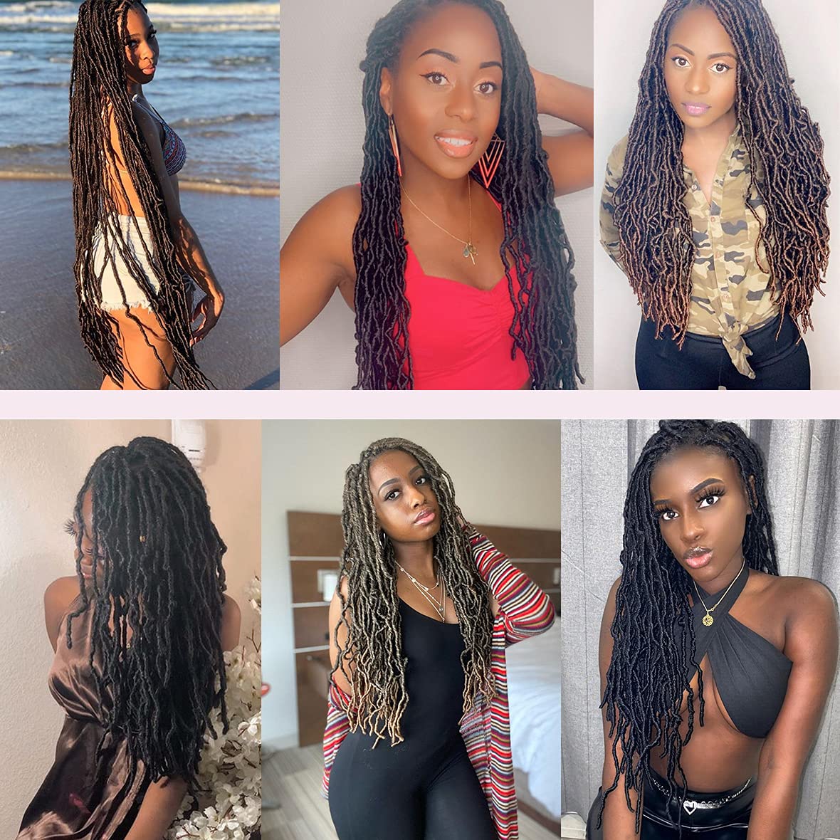 18 Inch 2Packs New Faux Locs Crochet Braids Hair Synthetic Goddess Soft Locs Braiding Hair For Women Curly Wavy Faux Locs Crochet Hair Extensions (18 Inch,27#)