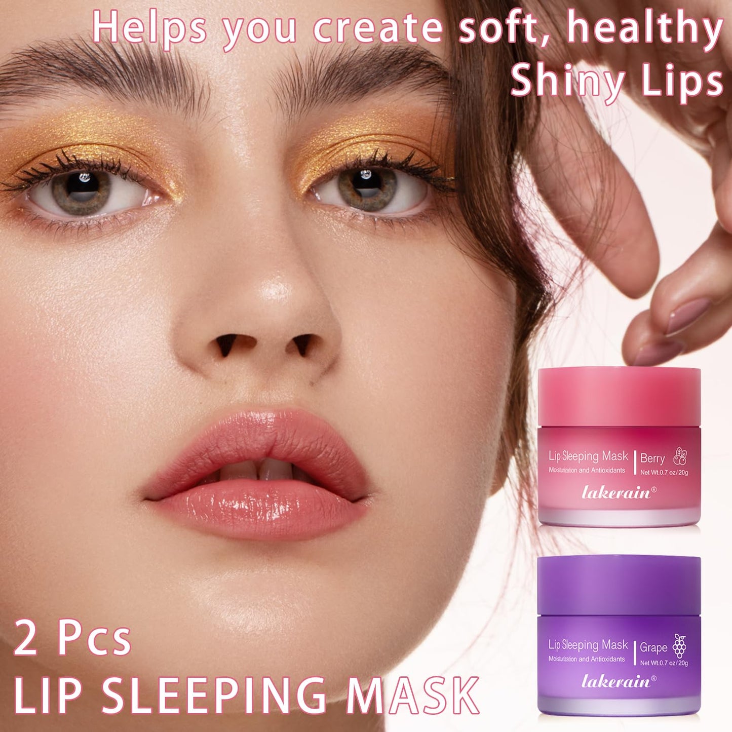 2 Pcs Lip Sleeping Mask, Lip Mask Overnight Hydrate Repair Sleeping Lip Mask, Moisturizing Lip Balm Lip Care Anti Dry Cracked Lip Cream, Lip Scrubs Exfoliator Reduce Lip Lines