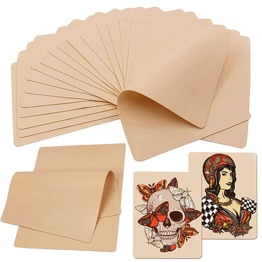 30pcs Tattoo Skin Practice - Yuelong Blank Tattoo Fake Skin Soft Silicone Pads 7.4x5.6" Tattooing Microblading or lips practice skin for Beginners and Experienced Tattoo Artists