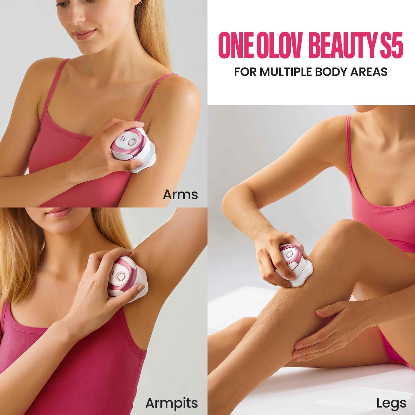 OLOV Beauty Electric Razors for Women,5-in-1 Blade Razor Rechargeable Shaver for Lady Legs,First Trimmer for Teen Girls Underarms & Body & Hair (White)