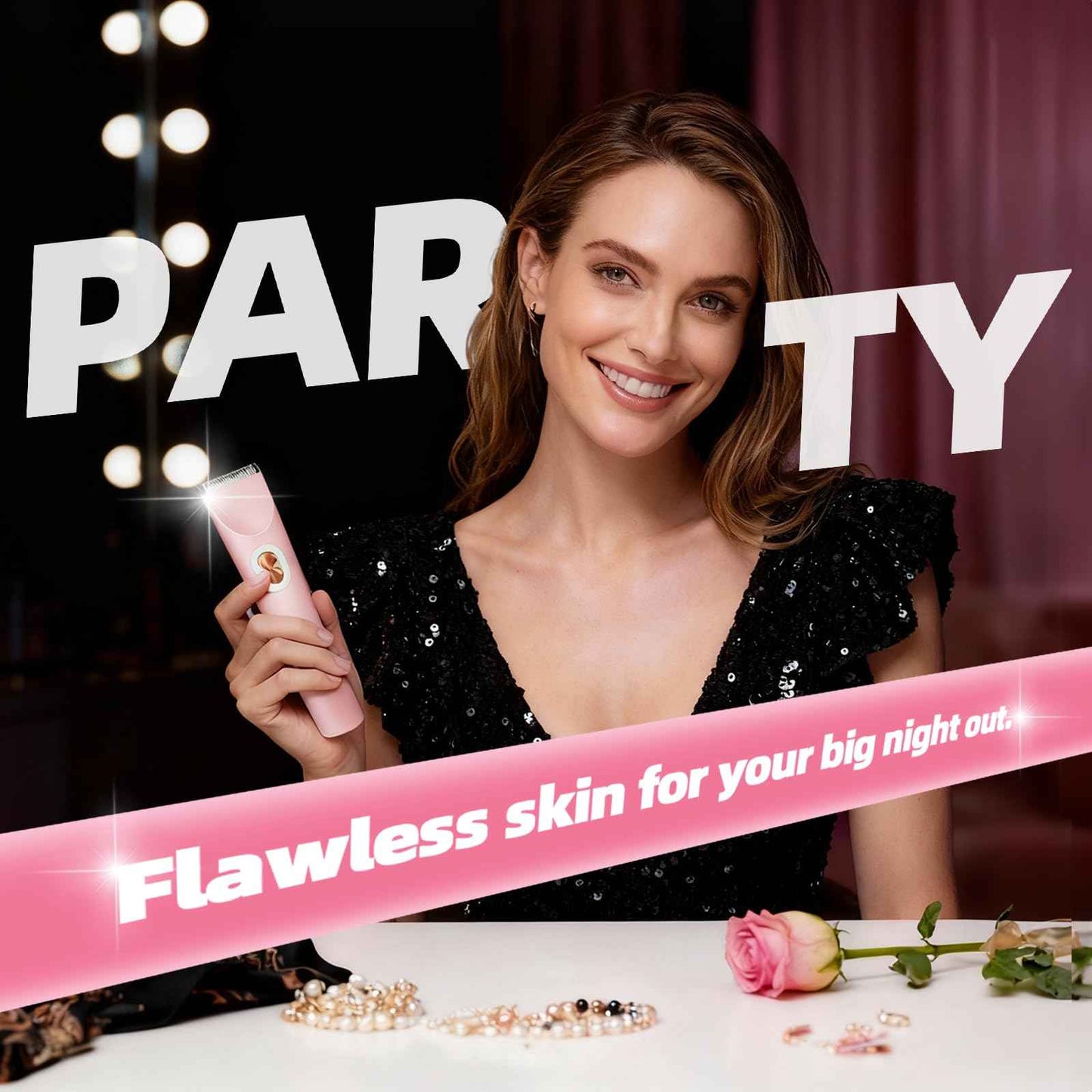 VELOZ Bikini Trimmer for Women Dual Head - IPX7 Waterproof & Painless Electric Razors for Women Bikini Line, Legs, Underarms, Face - Portable Cordless Shaver | Ideal Christmas Gift for Her