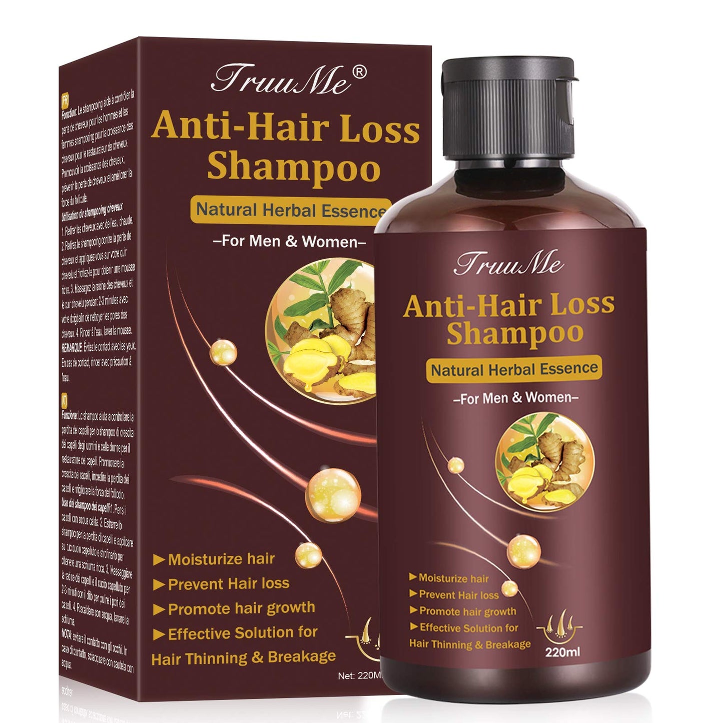 Hair Growth Shampoo, Hair Thickening Shampoo, Anti Hair Loss Shampoo, Helps Stop Hair Loss, Regrowth Hair Shampoo, Grow Hair Fast, Hair Loss Treatment for Men & Women(220mL)