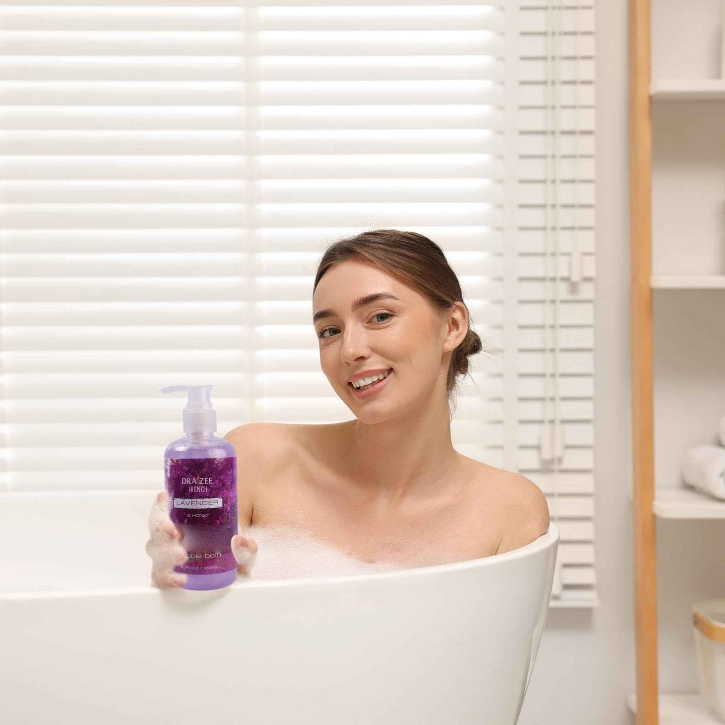 Luxury Spa Gifts for Women – 8 Pc Lavender Scented Bath & Body Set w/ Bubble Bath, Lotion & More – Luxury Self Care Kit for Wife, Mom, Best Friend, Girlfriend, Christmas & Anniversary Gift by Draizee