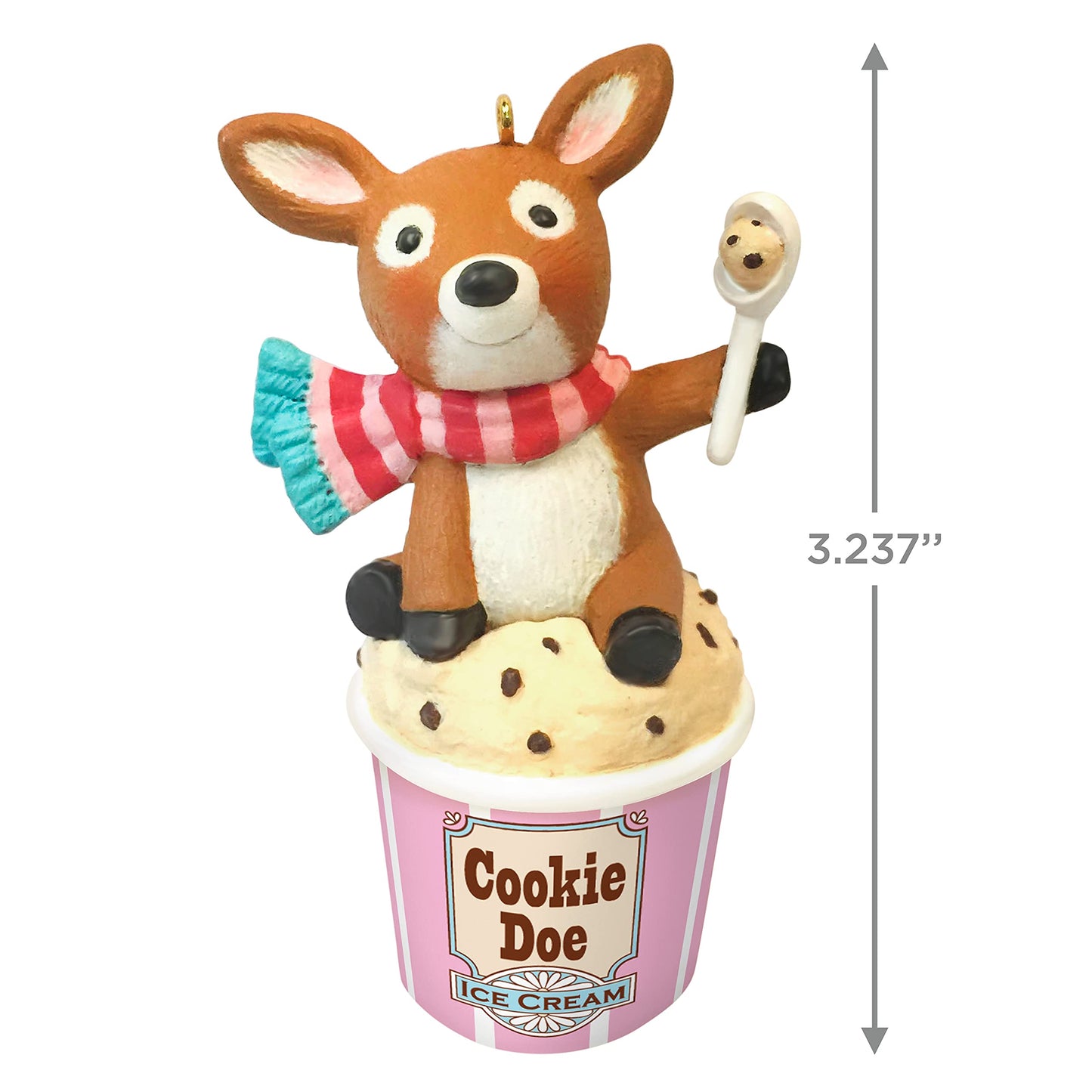 Hallmark Keepsake Christmas Ornament 2021, Cookie Doe Deer Ice Cream