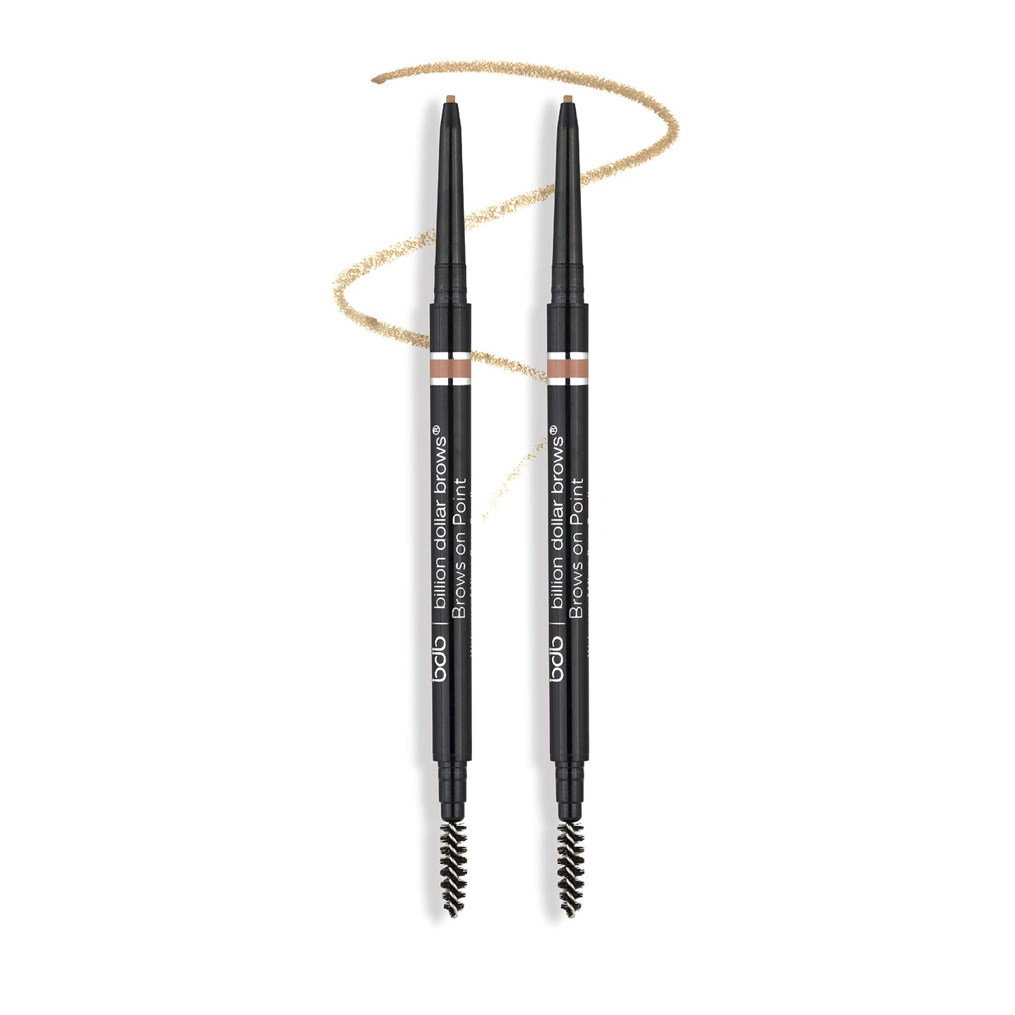 Billion Dollar Brows On Point Waterproof Micro Eyebrow Pencil | Self-Sharpening Tip | Create Hair-like Strokes | Vegan & Cruelty-Free | Natural Blendable Lines