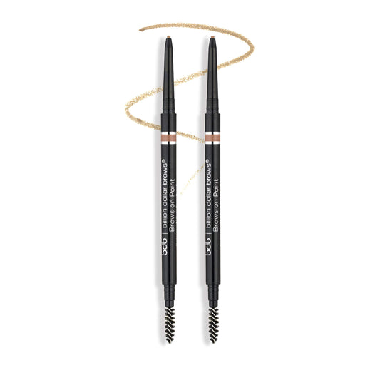 Billion Dollar Brows On Point Waterproof Micro Eyebrow Pencil | Self-Sharpening Tip | Create Hair-like Strokes | Vegan & Cruelty-Free | Natural Blendable Lines