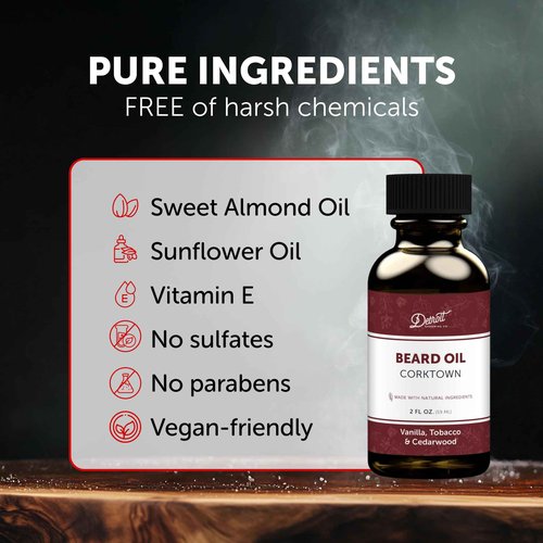 Detroit Grooming Beard Oil | Hydrating & Nourishing Formula with Vitamin E • Corktown Scent (2 oz)