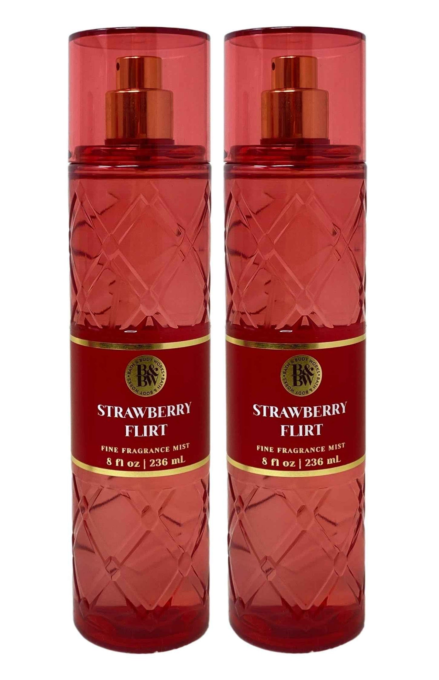 Bath & Body Works Strawberry Flirt 2 Pack Fine Fragrance Mist Bundle - Full Size