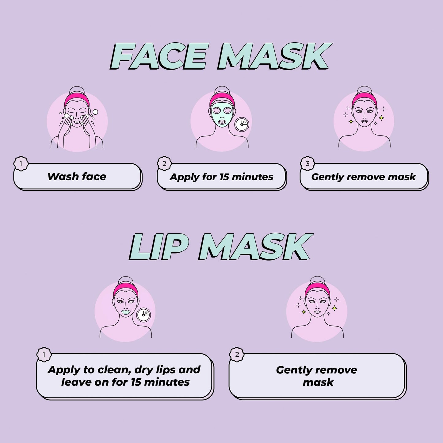 Lip Mask and Collagen Eye Pad Gift Set, Best of Lips & Eyes - 4 Piece Set, Plump & Repair Lip Masks, Brighten & Firm Vegan Collagen Eye Pads - Anti Aging Beauty Facial Masks - Free from Parabens